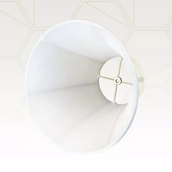 2 Ivory Bell Lamp Shades Linen Silk 12x6x9.5" by Royal Designs Inc - Picture 4 of 7